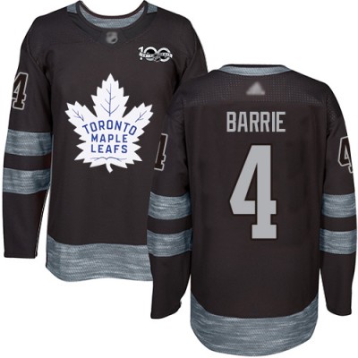 Adidas Toronto Maple Leafs #4 Tyson Barrie Black 19172017 100th Anniversary Stitched NHL Jersey
